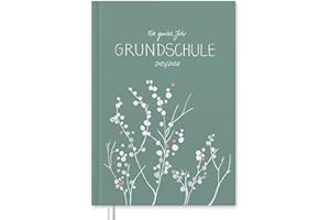 ‎EINE DER GUTEN Eine der Guten Teacher's Calendar 2024 2025, A4 Primary School Planner, 1 Double Page per Week, Hardcover School Planner for School Year 24/25, Mint White with Flowers, FSC Paper