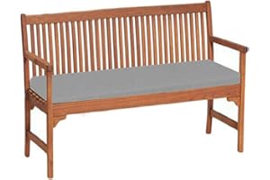 Gr8 Garden Patio Bench Pad Outdoor Waterproof Water Resistant Fabric 2 Seater Furniture Swing Seat Hammock Thick Pillow Cushion[Grey]