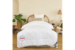 DREAMWAY - Edredón de 155x220 cm, 4 Estaciones, 2 Piezas, Incluye edredón para Todo el año, 155 x 220 cm, 300 g/m², edredón de Verano de 155 x 220 cm, 150 g/m², 2 edredones con Botones, para Cuatro