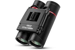 Aoreun Jumelles compactes et étanches - Mini jumelles pour enfants et adultes - Petites jumelles pour l'observation des oiseaux, les voyages, le tourisme, la randonnée, le théâtre de concert - 10 x 22