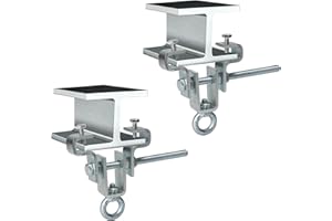 Supaway 2 Stück I-Beam Aufhänger Stahlträgerklemme Boxsack-Zubehör Heavy Duty Steel Perforated Bag Hanger Boxsackaufhänger für Balken Einstellbar von 63 mm bis 220 mm Hält 204 kg Schwerkraft Stand