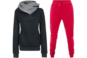 MGSFGlk Tuta da Ginnastica Donna Sportivo Elegante Completi Tute Sportiva 2 Pezzi Set Autunno Inverno Fitness Felpa con Cappuccio e Pantaloni Completo Tuta Donna Jogging a Maniche Lunghe Invernale