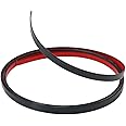 Taaizau Matte Black Peel and Stick Wall & Molding Trim, Flexible DIY Strip for Mirror, Floor, Cabinet, Ceiling, Tile Edge (5m x 4cm)