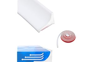 Cotensta 200cm Blanc Barre de Seuil de Douche Autoadhésive, Silicone Barrière de Seuil de Douche, Joint de Seuil de Douche, Joint d'étanchéité pour Porte de Douche sans Cadre