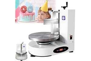 Hydravex Automatische 4-12-Zoll-Kuchenglasurmaschine, Runde Kuchen-Buttercreme-Beschichtungs-FüLlmaschine Mit 35-cm-Drehtelle
