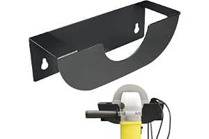 Väggfäste för vinkelslip (115 mm-125 mm), 16 x 5 x 5 cm, robust metallsliphållare för garage och verkstad, förvaringskrok, ko