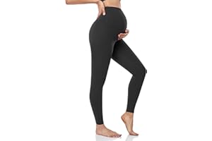 HOFISH Faux Leather Leggings Over The Belly High Waist Yoga Pants Workout Leggings Comfy Tights