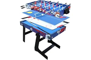 vocheer Table de jeu multifonction 4 en 1 pliable, table de hockey, baby-foot avec football, table de billard, table de ping-pong