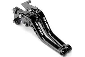 Motorcycle Accessories Aluminium Brake Clutch Lever for Ducati Monster 696 695 620 400 796 S2R 800 (Black)
