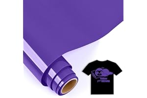 IModeur 5 Ft Plotterfolie Textil Lila – 30,5 x 152,5 cm Flexfolie Plotter Textil Lila für Cricut Maker, Silhouette Cameo, Textilfolie Plotter Lila für Kleidung, Mützen, Hosen, andere Stoffe