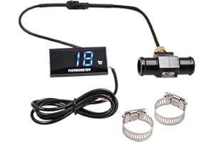 CONBLOM Thermomètre numérique de température d'eau de moto, adaptateur de capteur de capteur de température de sonde en métal Convient universellement à la moto (18mm)