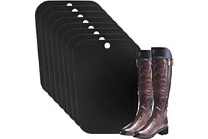 HILEYU 4 paia inserti per shaper per stivali Supporto per stivali Supporto riutilizzabile per stivali alti Tendistivali Supporto per stivali Shaper nero per donna Uomini Prevenire la piegatura 16 pollici