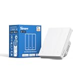 SONOFF Interruttore Senza Fili, 80 Tipo A Parete Wifi, 2 Gang Intelligente Compatibile con Alexa e Google Home, (Filo Neutro Richiesto), Chiavi Fisiche