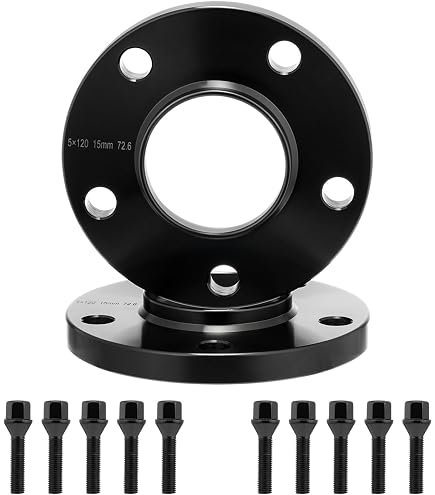 OMP Speed Jeu De 2 Élargisseurs De Voie 5mm - Entretoises Roue Aluminium Noir PCD 4x108 Pour Voiture