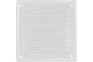 Adgo - Griglia aerazione rettangolare - Griglia ventilazione in acciaio zincato - 16,5x16,5 cm - Griglia di ventilazione con zanzariera - Griglie aerazione - la ventilazione - ripresa aria