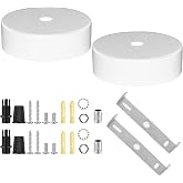 Bajiuxhfei 2 Pieces Ceiling Lamp Trim, Cylindrical Rosette, Ceiling Rosettes, Floron Ceiling Lamp, Metal Ceiling Rosette, for
