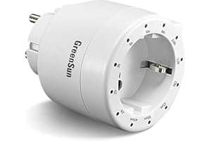 GreenSun Countdown Presa Timer Digitale con conto alla rovescia, con indicatore LED integrato per Interni, Regolabile in 12 Livelli