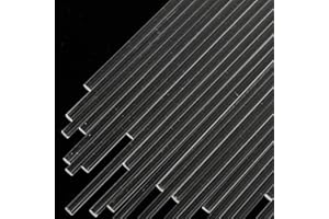 Gatuida Acryl Stäbchen Transparent: 20 Stück Soft Clay Stäbe 2mm Solide Klare Acryl Rundstab Sticks für Diy Projekte für Figuren und Miniaturkunst