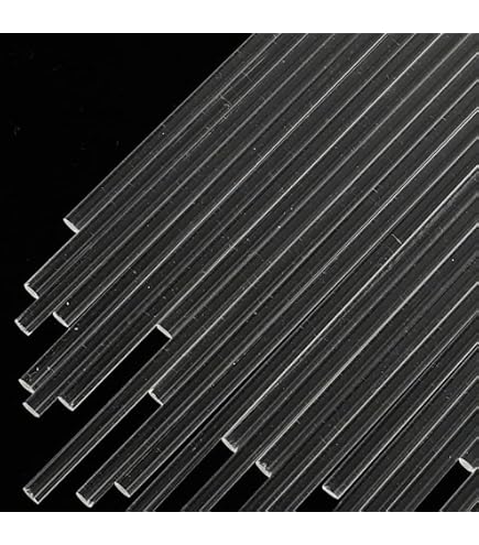 UpGBRF ABS Rundstäbe 4 Mm X 25 Cm – 50 Stück – Schlagfest, Hitzebeständig & Leicht Zu Bearbeiten Für Modellbau Und DIY
