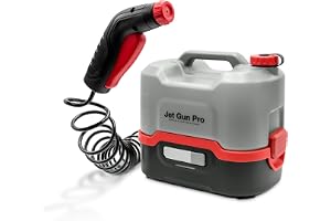 ERRECOM JET GUN PRO Portable High Pressure Cleaner for Air Conditioning Units, 8 L Water Tank, 3 m Spiral Hose, 2.1 kg