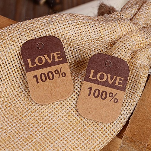 MagiDeal 95pcs 100% LOVE Papier Geschenkanhänger Etiketten Papieranhänger - 4
