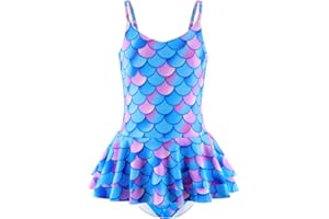 DivingBirds Girls Swimming Costume Me Kids Swimsuit One Piece Swimming Suit for Girls Adjustable Bathing Suits Age 4-9 Years