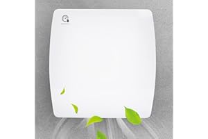 Lospitch Ventilateur Extracteur d'Air Ø150mm Ventilateur d'extraction avec Capteur d'humidité, Silencieux Ventilateur à Minuterie,Blanc Ventilateur mural pour cuisine WC salle de bain