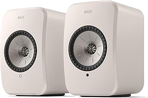 KEF LSX II LT Wireless HiFi Speakers - Pair (Stone White)