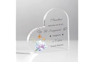 ARIDANTRP Regalo Insegnanti Fine Anno Targa Maestra Regali per Maestre Grazie Maestra Placca Acrilica Regalo Maestre Fine Anno Insegnante Regalo per Maestra Elementare Asilo Regali Professori Professoressa