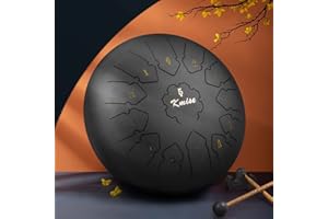 Steel Tongue Drum Kmise 12 pollici 13 note C Key Handpan Instrument Tamburo in metallo Mini strumenti pentatonici con nota adesiva per dita e borsa