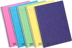 Clairefontaine 3154Z - CONFEZIONE DA 10 Quaderni a spirale Notemakers Europa - A4 21x29,7 cm - 120 pagine staccabili a righe - Carta bianca 90g - copertina carta Lustrée - Colori casuali