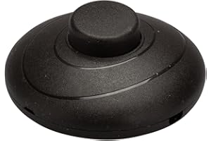 MEXTRONIC Interruttore a pedale rotondo, 250 V/2 A, interruttore intermedio per 2 o 3 fili