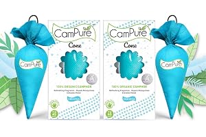 MANGALAM CamPure Camphor Cone (Sandalwood) Pack of 2-100% Organic | Air Freshener for Car, Wardrobe, Office Cabin's, Drawers, Travel Bag & Bathroom