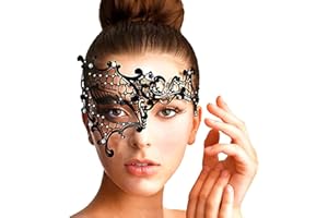 Lady of Luck Veneciana Máscara, Mascarada Máscara, Mujer Máscara para Masquerade/Mardi Gras Fiesta Sexy Halloween Ball/Carnaval