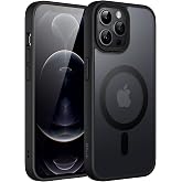 JETech Matte Magnetic Case for iPhone 12 Pro MAX, Black | Compatible with MagSafe, Translucent Matte Back, Slim Shockproof Pr