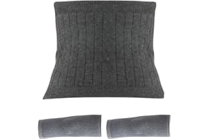 Magvärmare med knävarp 3 st/set termisk ull mage bindemedel mjukt varmt smalt midjebä dubbelt tjockt midjestöd skyddsbä för kvinnor och flickor, M