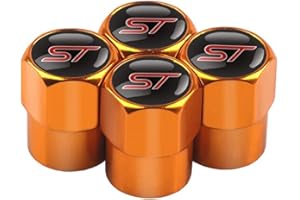 MARCRAFT ST Orange Metal Alloy Wheel Tyre Dust Caps