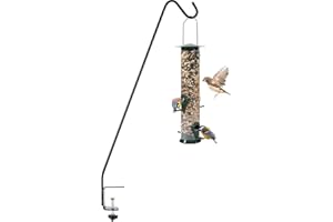 GRAY BUNNY Heavy Duty Deck Hook, Black, 3 Inch Clamp, For Bird Feeders, Planters, Suet Baskets, Lanterns, Wind Chimes and More!