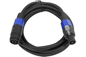 Seismic Audio - 10 Foot Speakon Extension Cable - Male to Female - 12AWG 2 Conductor - Black