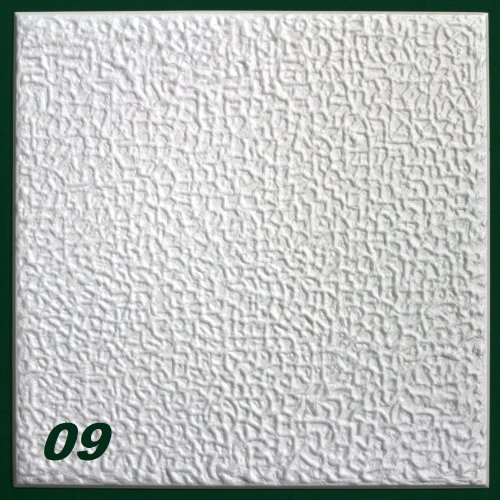 20 m2 Deckenplatten Styroporplatten Stuck Decke Dekor Platten 50x50cm, Nr.09