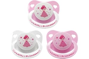 CutiePlusU vuxensugga 3-pack, prinsessmotiv, BPA-fri