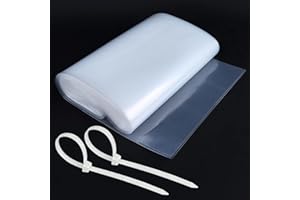 BSTDAYEVER Dachrinnenschlauch LDPE Schlauchfolie Fallrohr Schlauch 20cmx10m Provisorisches Fallrohr Provisorium Folienschlauch Regenrinnenschlauch für Verpackung von Abflussrohren