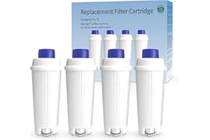 WGP Kaffeefilter, Ersatz für De'Longhi® Wasserfilter DLSC002, Kompatibel mit De'Longhi® Magnifica® S, Eletta® Explorer, Water filter Kompatibel mit Delongie ECAM, Esam, ETAM, BCO, EC (4er Pack)