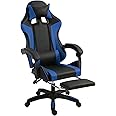 Gaming Chair Ergonomic Computer Chair Office Chair Desk Swivel Chair Adjustable Reclining Footrest Cushion New!