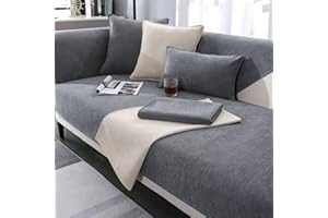 Hovoto Sofa Überzug, Sofabezug Anti Rutsch, Hund Katze Überwurf Hundedecke Ecksofa Sofa Schutzdecke, L Form Sofa Überwurfdecke, Universal Sofabezug, Waschbar Couchschoner, Grau, 70 * 180cm