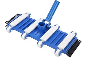 Oreilet 39cm Pool and Spa Vacuum Head, Swimming Pool Vacuum Head with Side Brush Wheels, Professional Flexible Fish Pond Pool Cleaning Tool, for Inground Above Ground Cleans Floors Vacuum Head