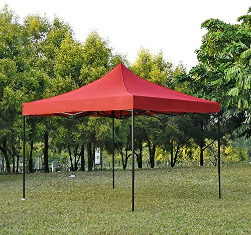 Pandamoto 3X3m Pop-up Waterproof Outdoor Garden Gazebo Party Tent (ZYP420-3X3, Red)