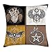 Produktbild Occult Decor Throw Pillow Cushion Cover, Authentic Occult Themed Insects Print Forces of Nature and Mother Earth Boho Line, Decorative Square Accent Pillow Case, 18 X 18 Inches, Multi
