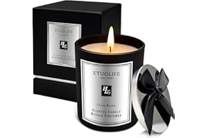 ETUOLIFE Candle Duftkerzen im Glas,Kerzen Geschenke für Frauen Männer,Luxus Duftkerze für Wohnkultur,Natürliches Sojawachs Kerze,68 Stunden Lang Brennen,Perfekt für Entspannen Bad Valentinstag Weihnachtskerze