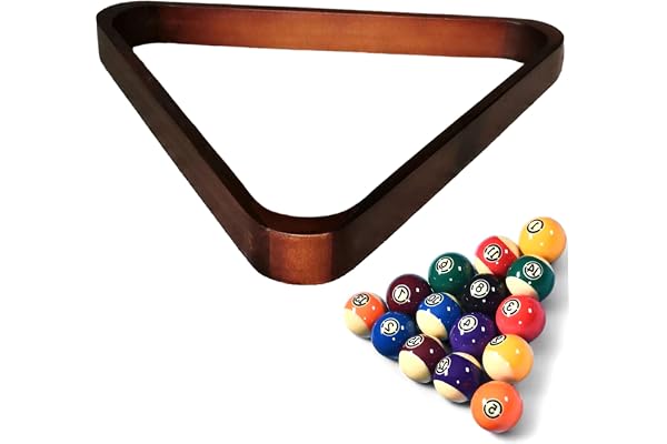 Pooltriangel, 9-boll naturlig trä poolställ triangel, biljardtillbehör för standard 2-1/4 tums bollar
